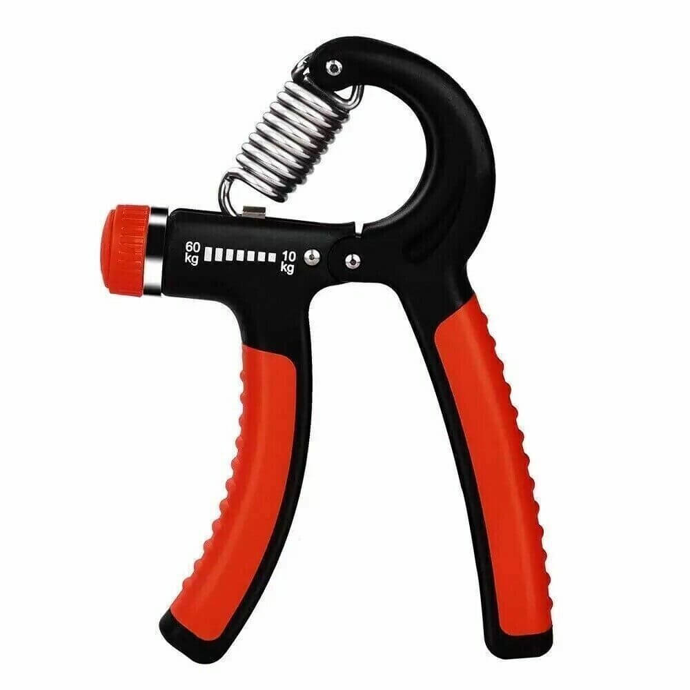 PowerGrip Strength Trainer displayed with various resistance levels is the perfect tool for improving hand strength, grip power