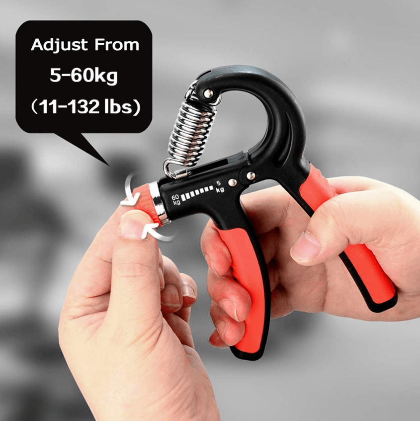 PowerGrip Strength Trainer displayed with various