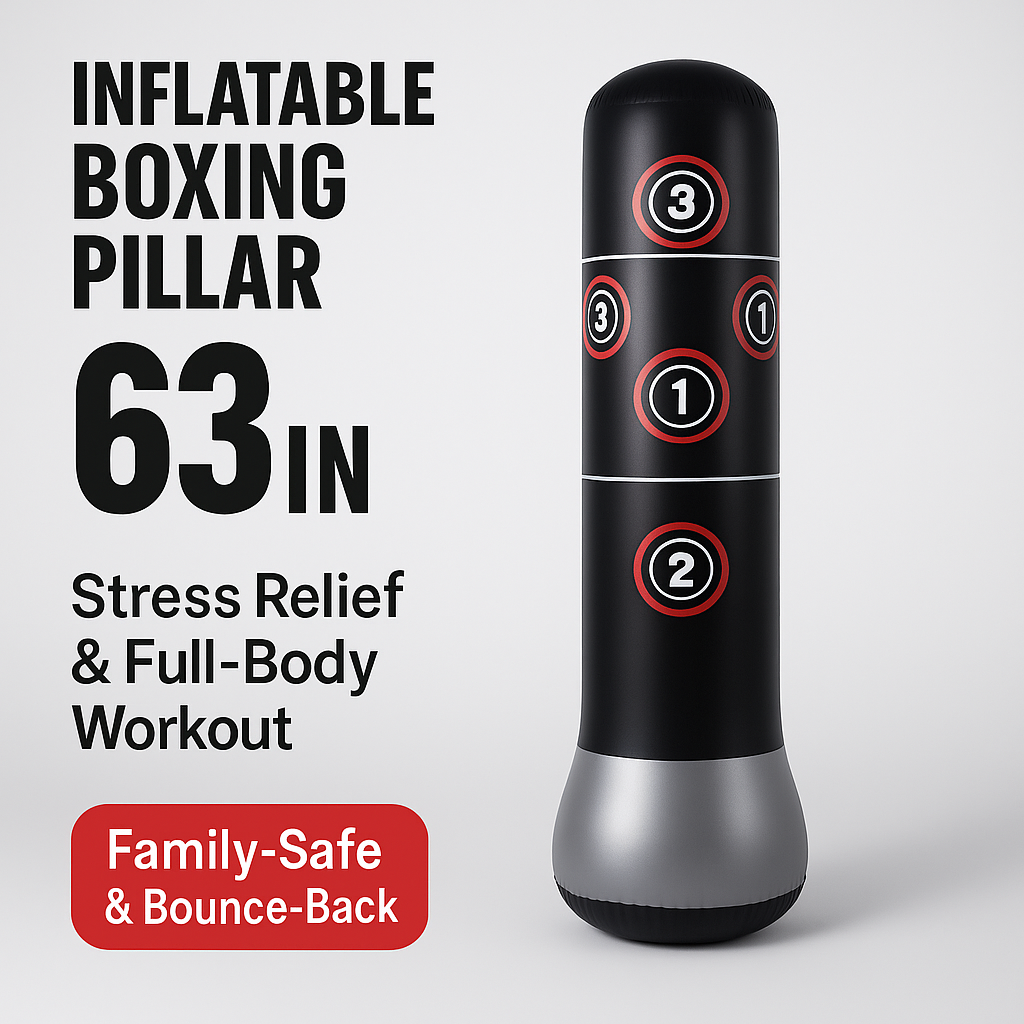 Inflatable Stand-Up Punching Bag for Stress Relief and Home Workout